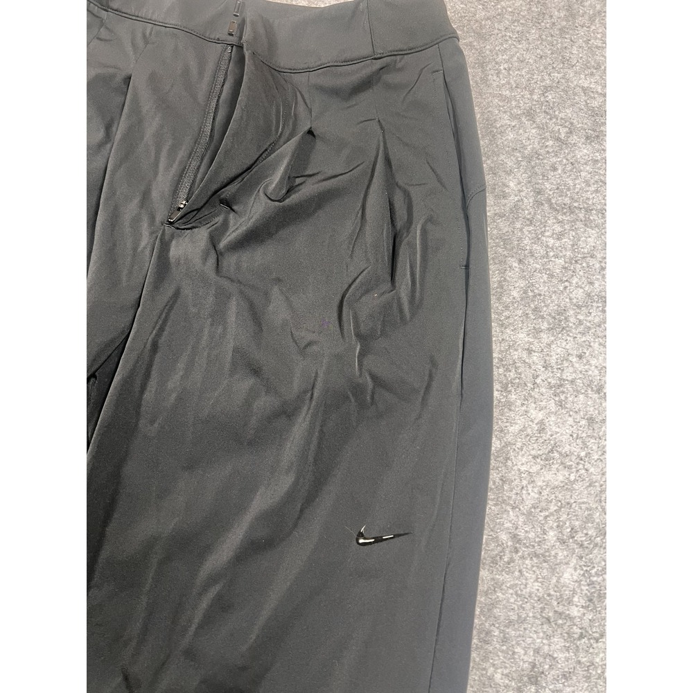 Nike Dri-FIT Wide Leg Pleated Trousers Small Black Nylon Spandex Stretch - Picture 6 of 12